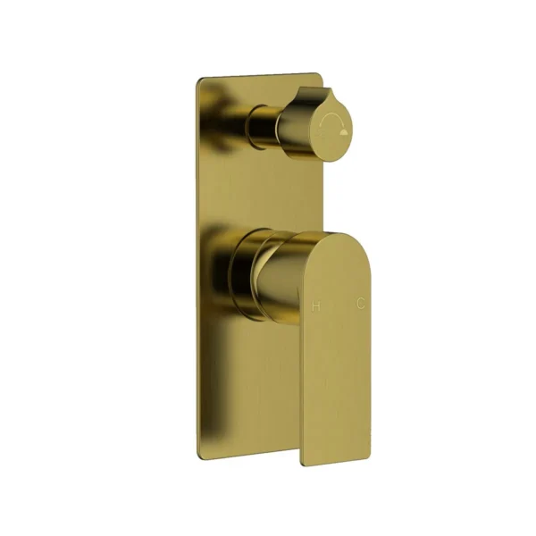 Brizo Wall mixer with Diverter Brush Gold scaled 1