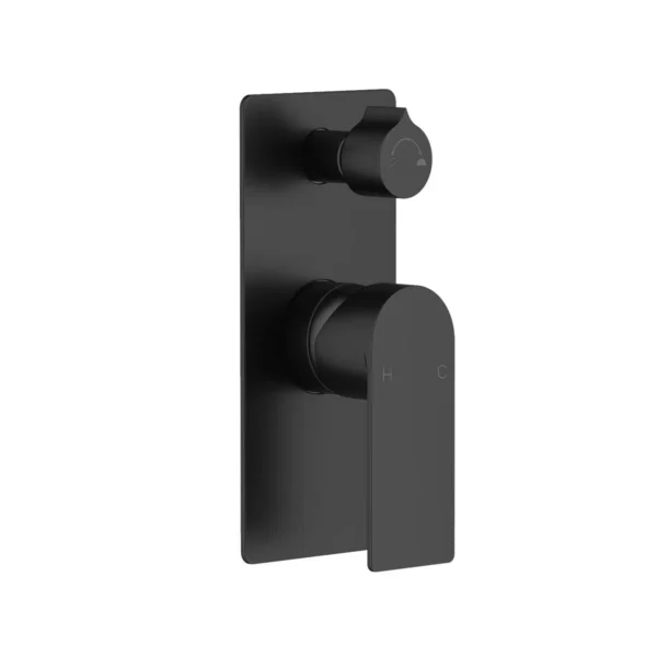 Brizo Wall mixer with Diverter Matt Black scaled 1