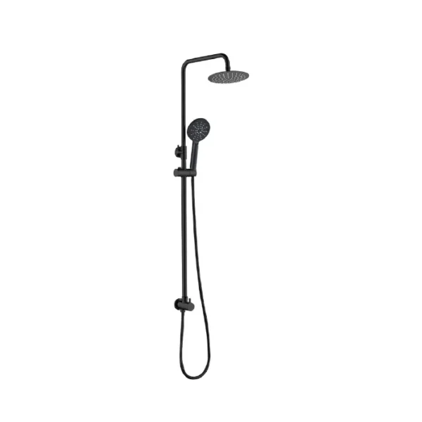 Latoro Double Shower with Rail Matt Black