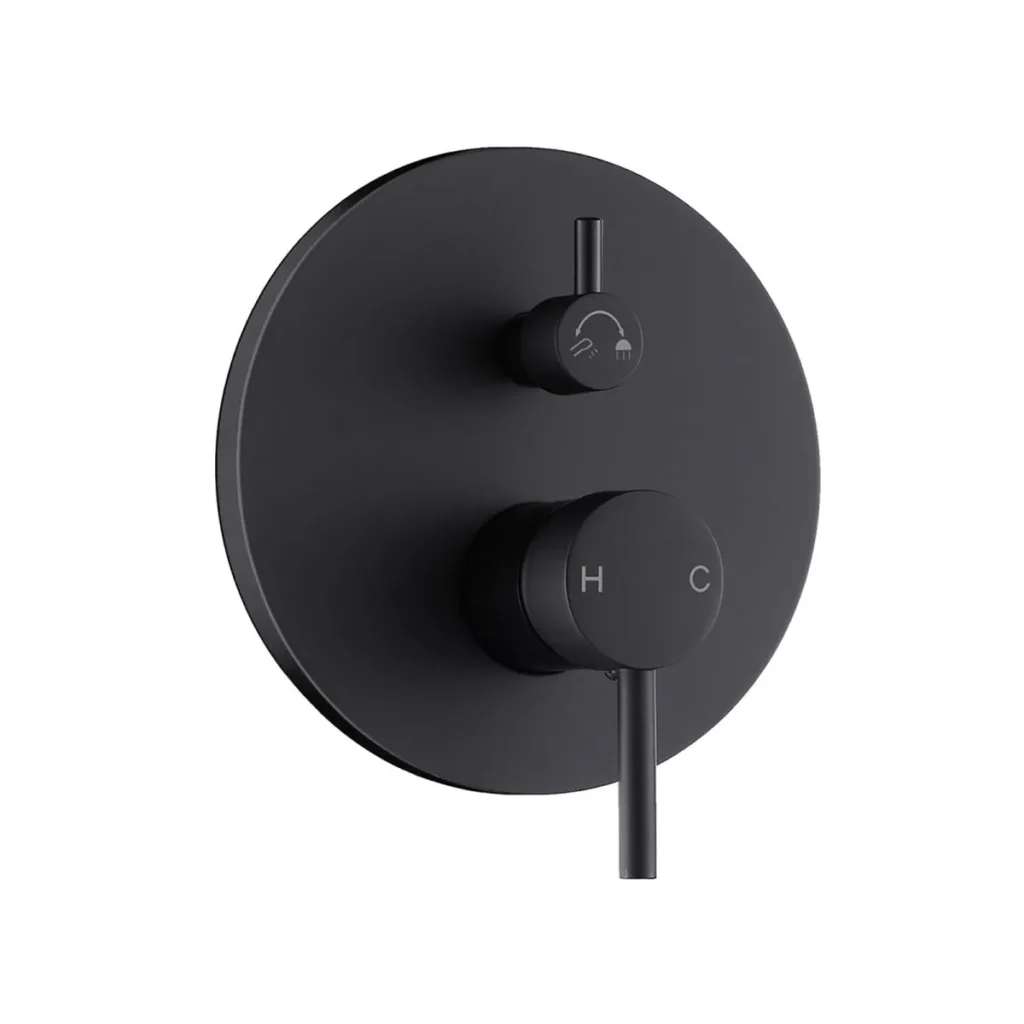 Latoro Wall mixer with Diverter Matt Black scaled 1