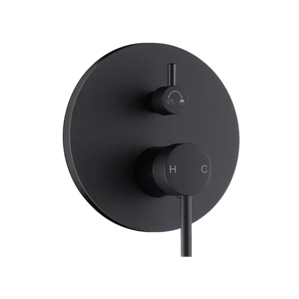 Latoro Wall mixer with Diverter Matt Black scaled 1