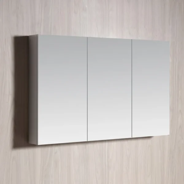 Mirrored Shaving Cabinet White High Gloss 1200mm