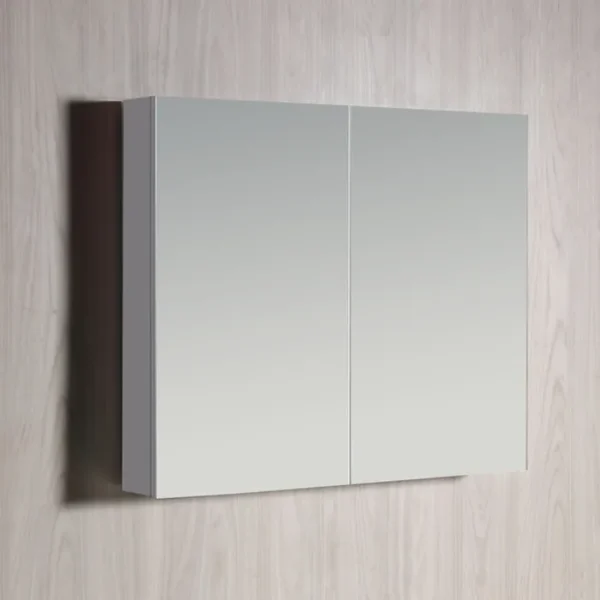 Mirrored Shaving Cabinet White High Gloss