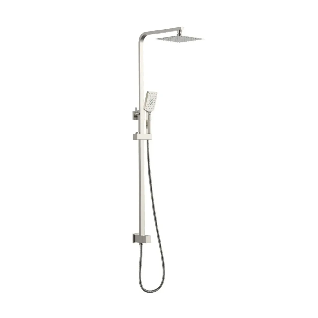ROMANO BRUSHED NICKEL DOUBLE SHOWER RAIL scaled 1