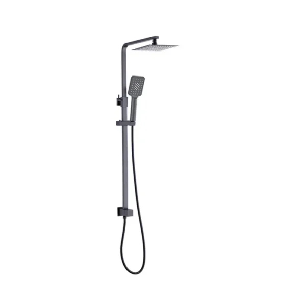Romano Matt Black Double Shower with Rail