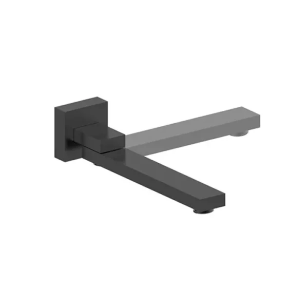 Romano Matt Black Swivel Wall Spout