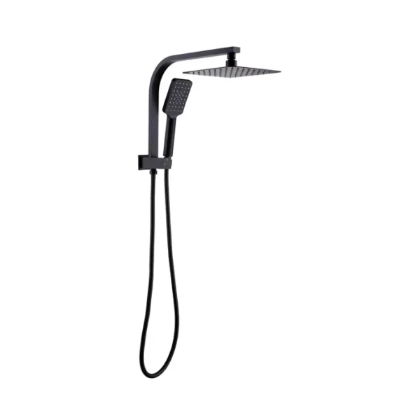 Romano Matt Black Twin Shower Set