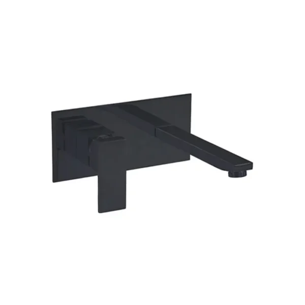 Romano Matt Black Wall Mixer Set