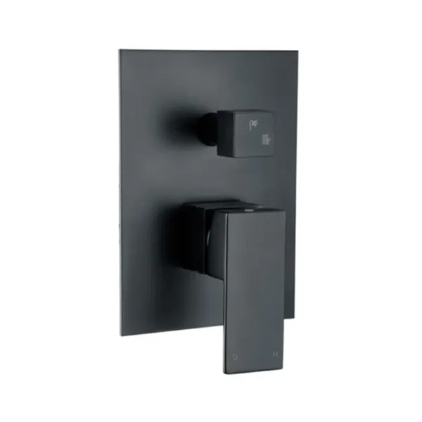 Romano Matt Black Wall Mixer and Diverter