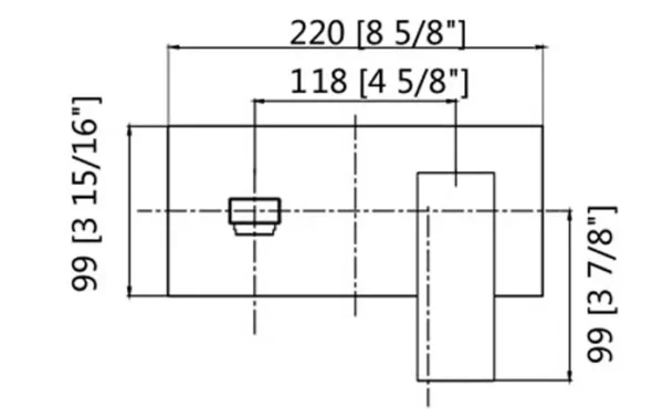 Romano Wall Mixer Set Drawing 1
