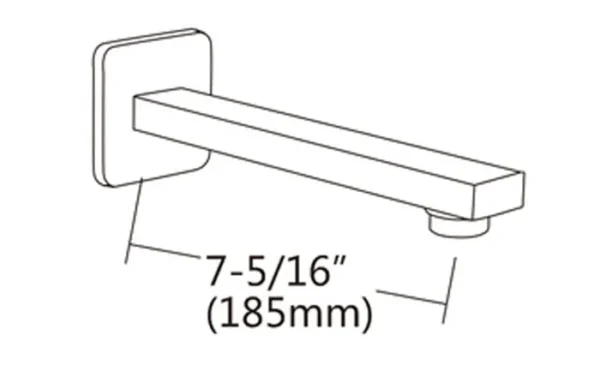 Romano Wall Spout Drawing