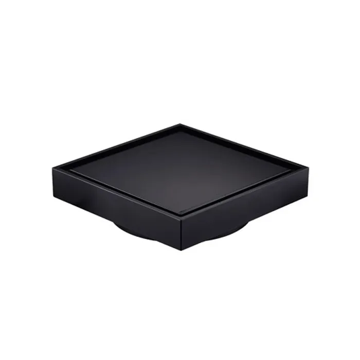 Tile Inset Drain Matt Black 75mm 1