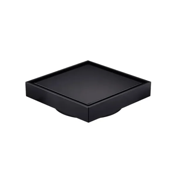 Tile Inset Drain Matt Black 75mm